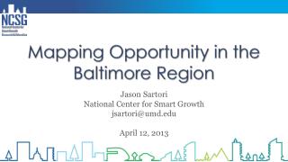 Mapping Opportunity in the Baltimore Region