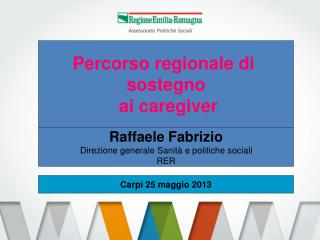 Percorso regionale di sostegno ai caregiver