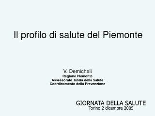 Il profilo di salute del Piemonte