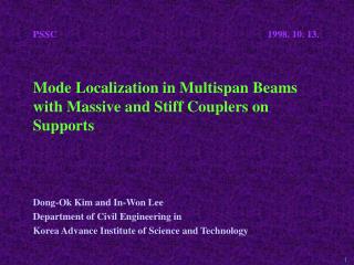Mode Localization in Multispan Beams with Massive and Stiff Couplers on Supports