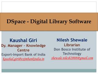 DSpace - Digital Library Software