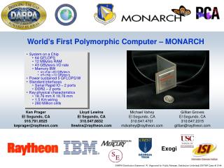World’s First Polymorphic Computer – MONARCH