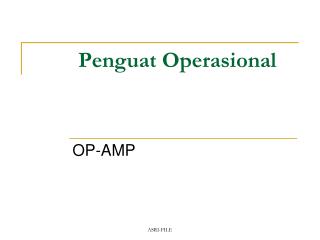 Penguat Operasional