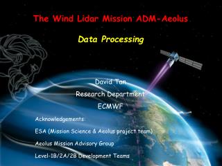 The Wind Lidar Mission ADM-Aeolus Data Processing