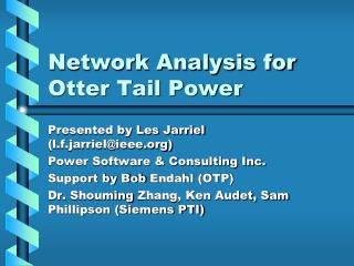 Network Analysis for Otter Tail Power