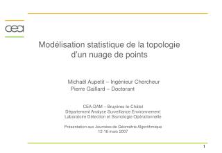 Modélisation statistique de la topologie d’un nuage de points