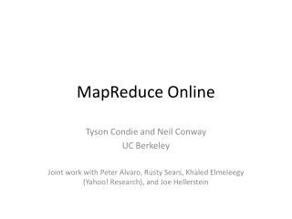 MapReduce Online