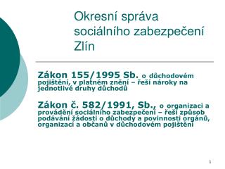 Okresní správa sociálního zabezpečení Zlín