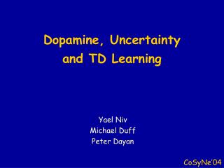 Dopamine, Uncertainty and TD Learning