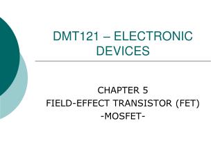DMT121 – ELECTRONIC DEVICES