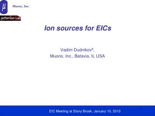 Ion sources for EICs