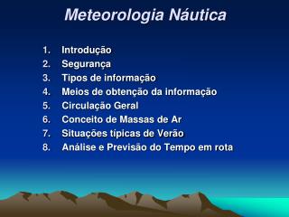 Meteorologia Náutica