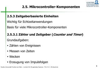 2.5. Mikrocontroller-Komponenten