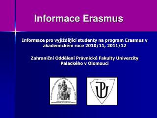 Informace Erasmus