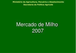 Mercado de Milho 2007