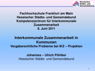 Fachhochschule Frankfurt am Main Hessischer Städte- und Gemeindebund