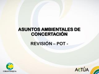 ASUNTOS AMBIENTALES DE CONCERTACIÓN REVISIÓN – POT -