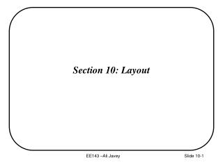 Section 10: Layout