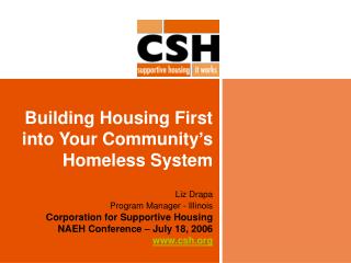 Building Housing First into Your Community’s Homeless System