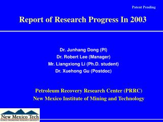 Dr. Junhang Dong (PI) Dr. Robert Lee (Manager) Mr. Liangxiong Li (Ph.D. student)