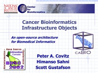Cancer Bioinformatics Infrastructure Objects