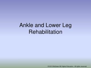 Ankle and Lower Leg Rehabilitation