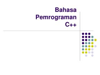 Bahasa Pemrograman C++