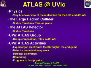 ATLAS @ UVic