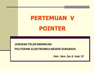 PERTEMUAN V POINTER