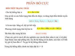 PHÂN BỐ CỰC