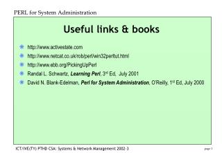 Useful links &amp; books