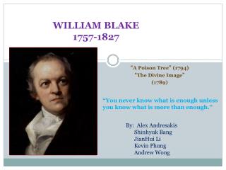 WILLIAM BLAKE 1757-1827