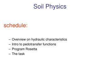 Soil Physics