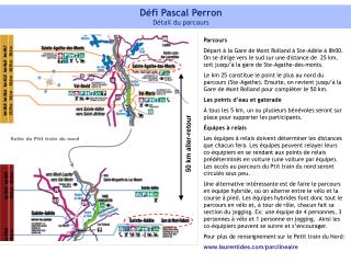 Défi Pascal Perron Détail du parcours