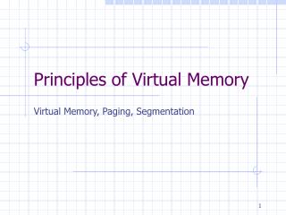 Principles of Virtual Memory