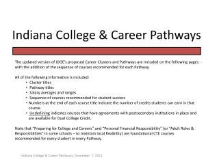 Indiana College &amp; Career Pathways