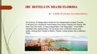 IBC HOTELS IN MIAMI FLORIDA