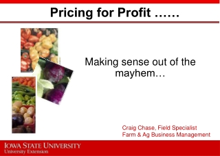 Pricing for Profit ……