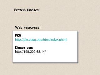 Protein Kinases