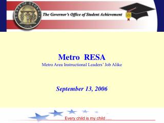 Metro RESA Metro Area Instructional Leaders’ Job Alike September 13, 2006
