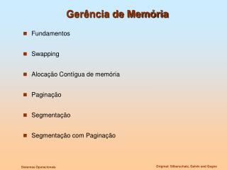 Gerência de Memória