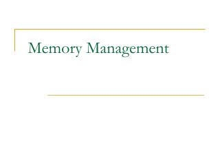 Memory Management