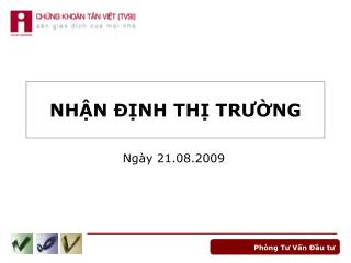 NHẬN ĐỊNH THỊ TRƯỜNG