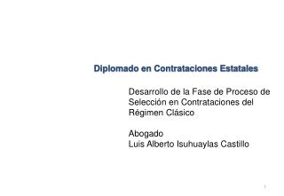 Diplomado en Contrataciones Estatales