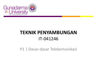 TEKNIK PENYAMBUNGAN IT-041246