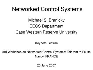 Networked Control Systems