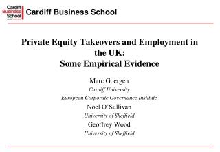 Private Equity Takeovers and Employment in the UK: Some Empirical Evidence