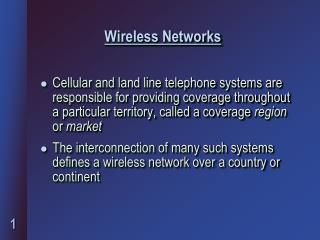 Wireless Networks