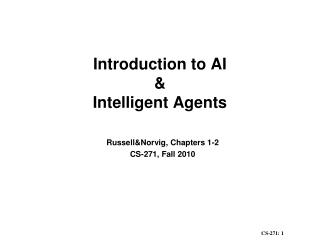 Introduction to AI & Intelligent Agents