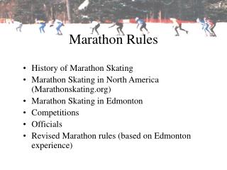 Marathon Rules